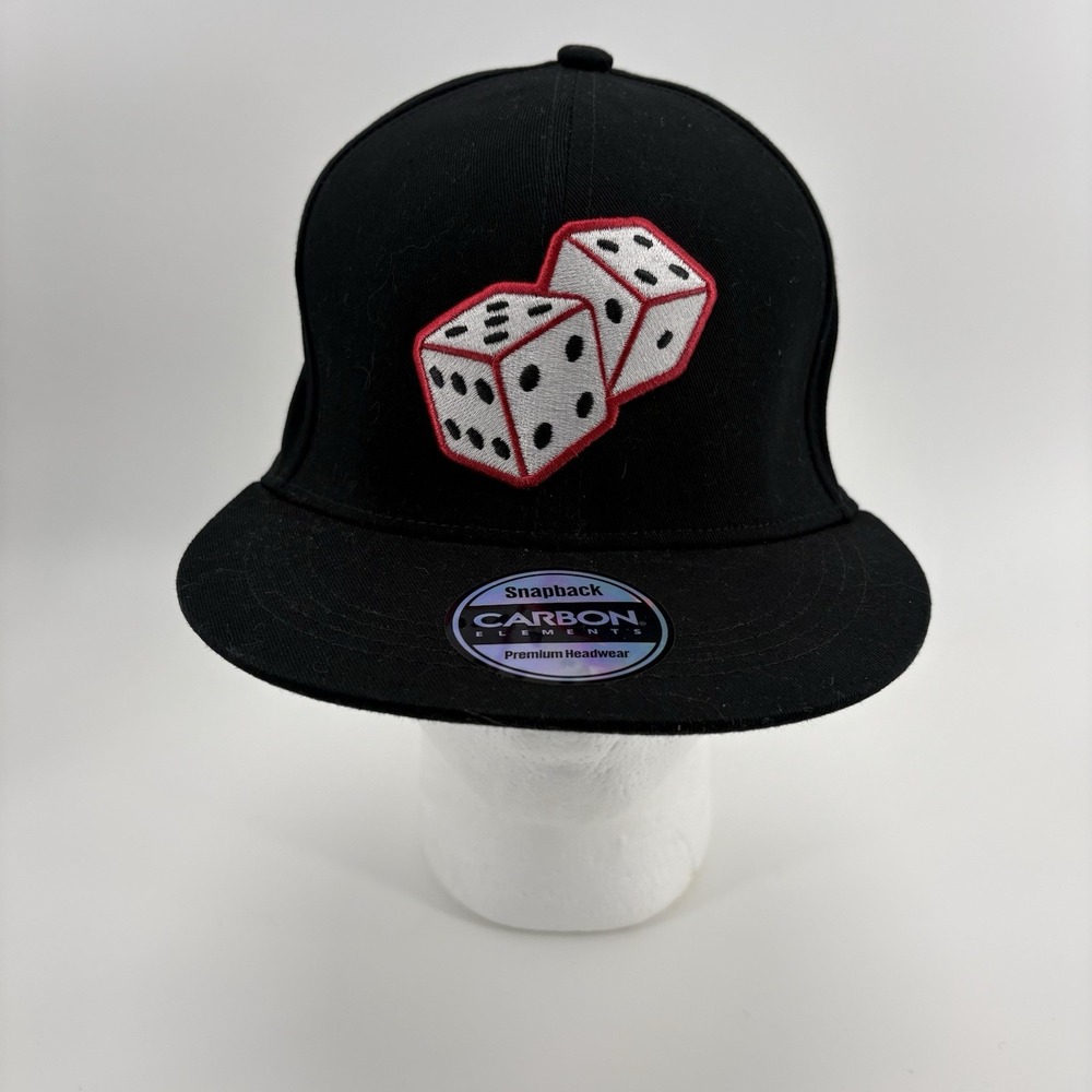 Carbon Elements Black Hat Rolling Red Dice New With Tags‎